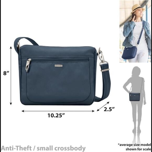 Anti-Theft Classic Small East/West Crossbody - Picture 2 of 7